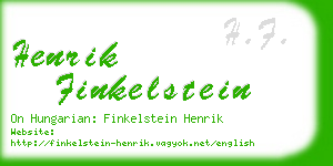henrik finkelstein business card